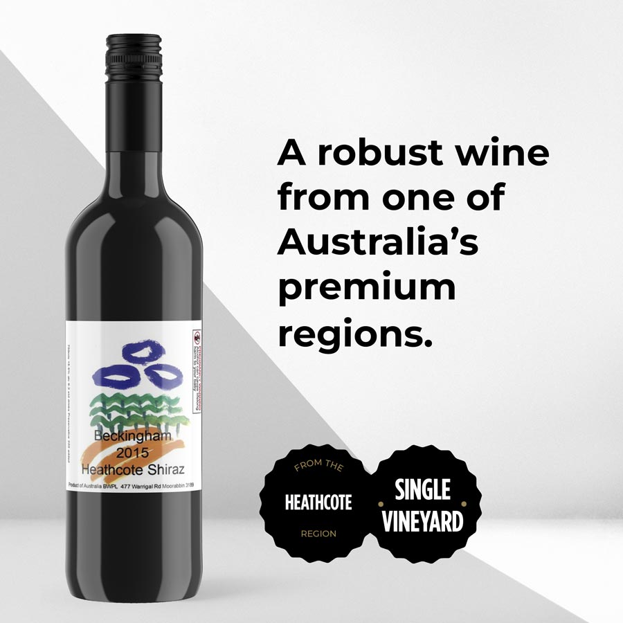 Beckingham Shiraz 2015, Heathcote VIC