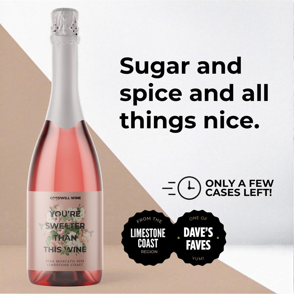 Pink Moscato 2018, Limestone Coast SA